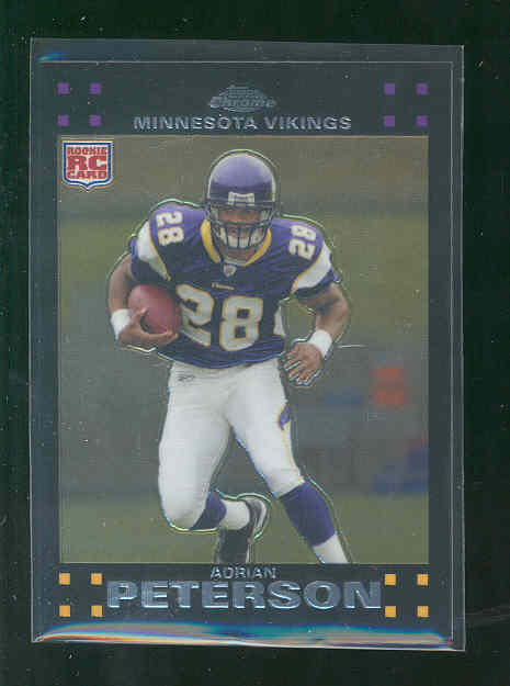2007 Topps Chrome #TC181 Adrian Peterson Minnesota Vikings Running Back Rookie RC 