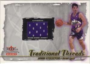 2000-01 Fleer Glossy Traditional Threads #17 John Stockton