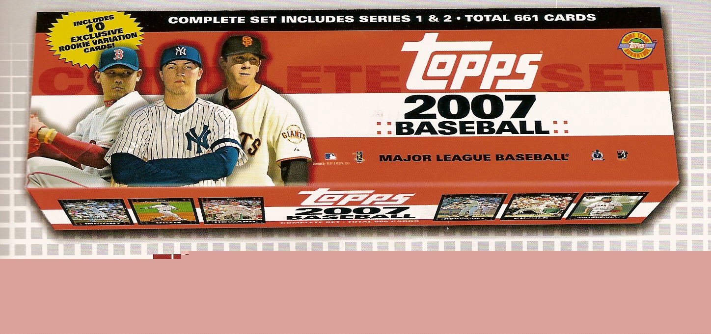 2007 Topps Baseball Factory Set - this factory sealed set features the 661 cards, the RC of Daisuke Matsuzaka plus 10 bonus cards of top young players like Joba Chamberlain, Ryan Braun, etc.   