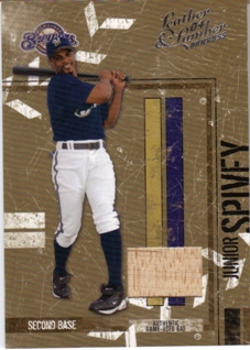 2004 Leather and Lumber Materials Bat #76 Junior Spivey/100