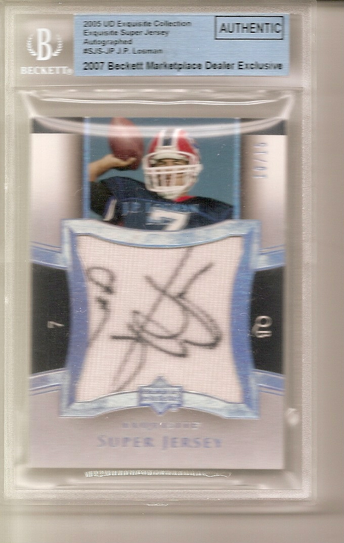 2005 Exquisite Collection Super Jersey Autographs #SJSJP J.P. Losman