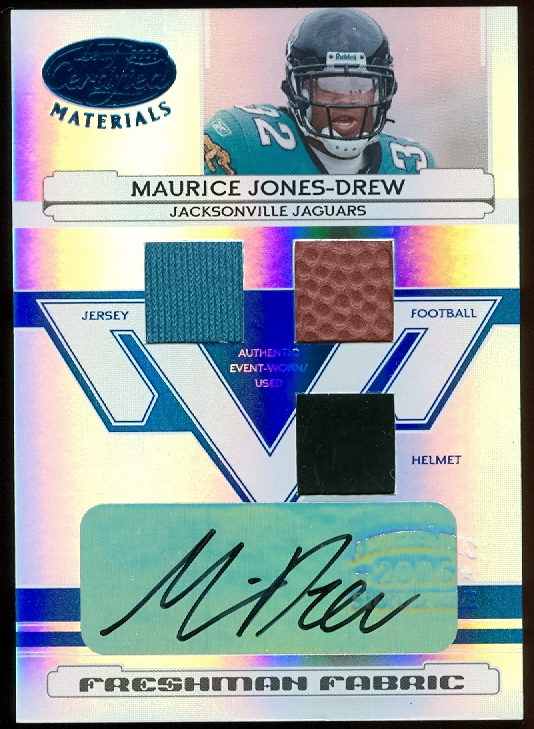 2006 Leaf Certified Materials Mirror Blue Materials #207 Maurice Drew AU