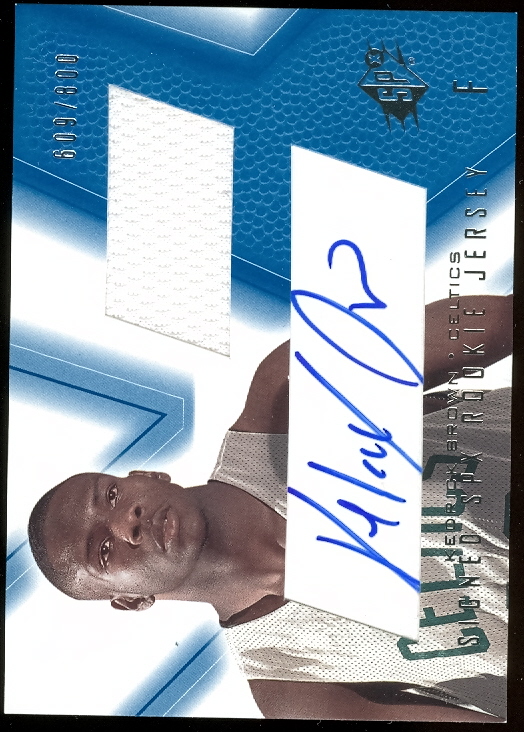 2001-02 SPx #103A Kedrick Brown JSY AU RC
