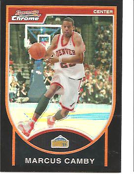 2007-08 Bowman Chrome Refractors Black #46 Marcus Camby