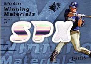 2007 SPx Winning Materials 175 Blue #BG Brian Giles/175