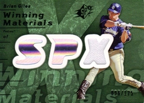 2007 SPx Winning Materials 175 Green #BG Brian Giles/175