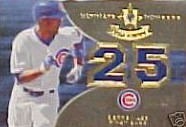 2007 Ultimate Collection Ultimate Numbers Materials #DL Derrek Lee/25
