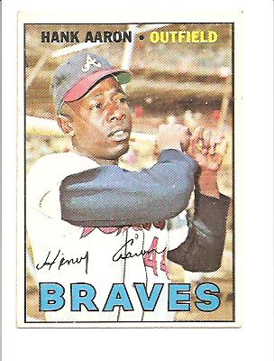 1967 Topps #250 Hank Aaron UER (Second 1961 in Stats should be 1962)