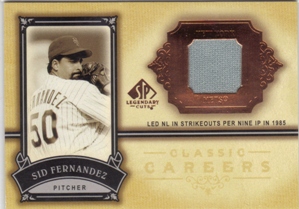2005 SP Legendary Cuts Classic Careers Material #SF Sid Fernandez Jsy