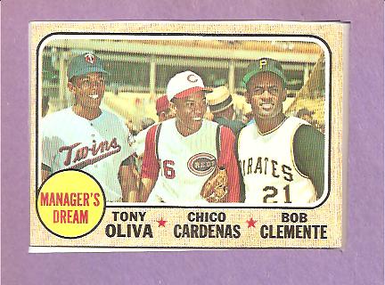 1968 Topps #480 Manager's Dream/Tony Oliva/Chico Cardenas/Bob Clemente