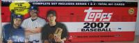 2007 Topps Baseball Complete Series 1 & 2 Factory Sealed HOBBY HTA Set With 661 Cards +  2 Bonus 5 Card Rookie Variation Packs Inside The Colorful Factory Sealed Box - In Stock Now front image