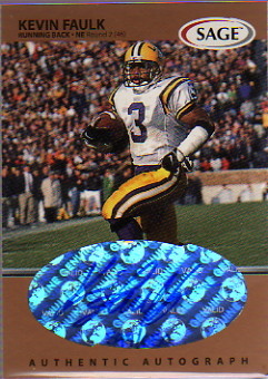 1999 SAGE Autographs Bronze #A18 Kevin Faulk/650