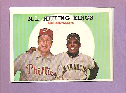 1959 Topps #317 NL Hitting Kings/Willie Mays/Richie Ashburn