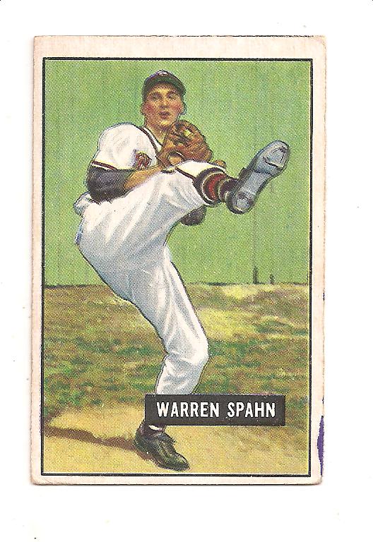 1951 Bowman #134 Warren Spahn