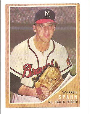 1962 Topps Warren Spahn #100 EXMT Actual scan