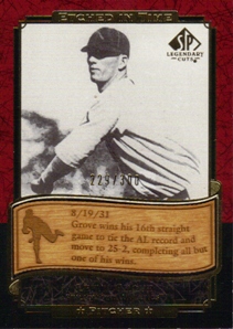 2003 SP Legendary Cuts Etched in Time 300 #LE Lefty Grove