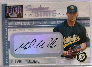 2001 Donruss Signature Stats Masters Series #34 Mark Mulder