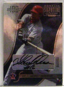 2003 Donruss Signature Autographs Notations Century #1A Garret Anderson #16