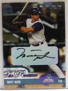2003 Donruss Rookies Autographs #47 Matt Kata/203