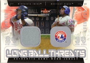 2003 Fleer Genuine Longball Threats Single Swatch #5A T.Hunter Jsy-Guerrero