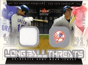 2003 Fleer Genuine Longball Threats Single Swatch #8A S.Green Jsy-Giambi
