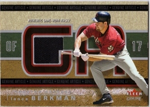 2003 Fleer Genuine Article Insider Game Jersey #LB Lance Berkman