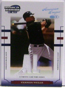 2004 Donruss World Series Material Fabric AL/NL #175 Vernon Wells Jsy
