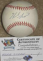 HERB SCORE autographed ( signed ) OAL Baseball 