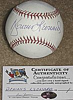 DENNIS LEONARD autographed ( signed ) OML Baseball