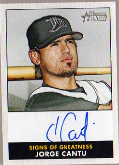 2007 Bowman Heritage Signs of Greatness #JC Jorge Cantu D