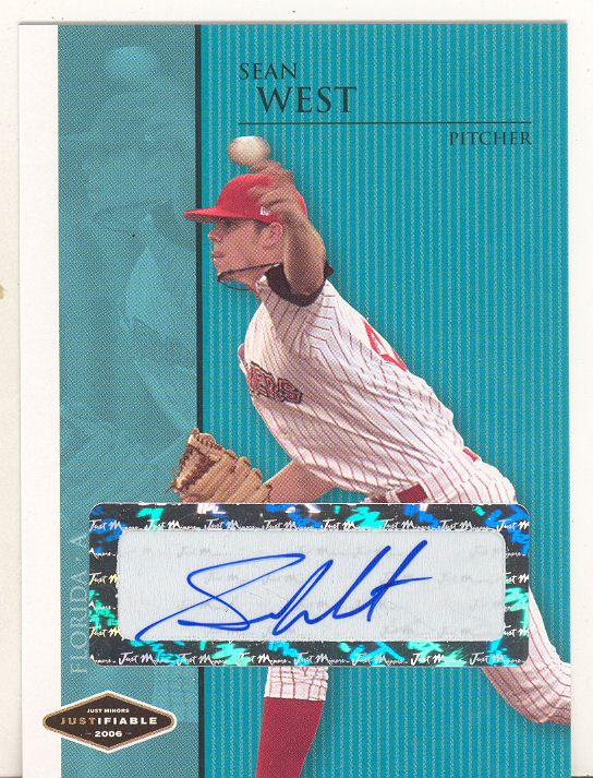 2006 Justifiable Autographs #49 Sean West/775*