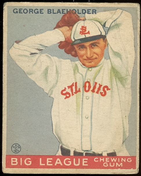 1933 Goudey #16 George Blaeholder RC