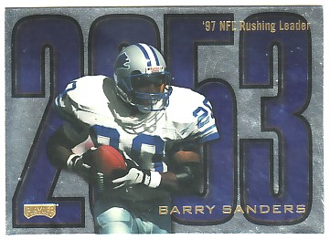 1998 Playoff Prestige Inside the Numbers Non-Die Cut #1 Barry Sanders