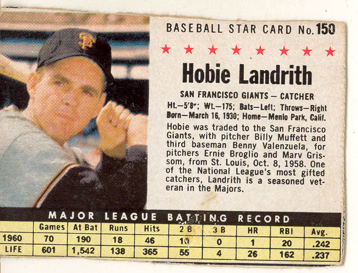 1961 Post #150B Hobie Landrith BOX
