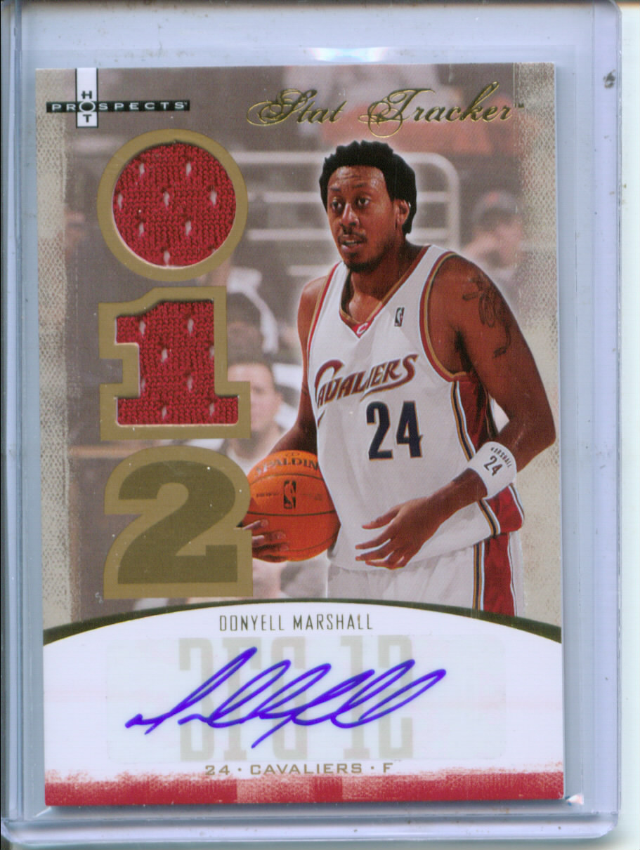 2007-08 Fleer Hot Prospects Stat Tracker Jersey Autographs #16 Donyell Marshall/50