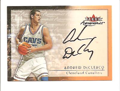 2000-01 Fleer Autographics #12 Andrew DeClercq