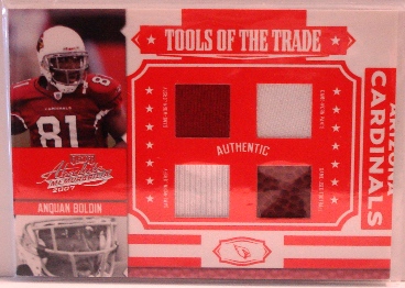 2007 Absolute Memorabilia Tools of the Trade Material Quad Red #8 Anquan Boldin