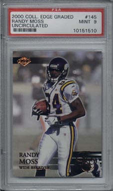 2000 Collector's Edge Graded Football #145 Randy Moss Uncirculated Mint PSA 9 Minnesota VIKINGS NICE