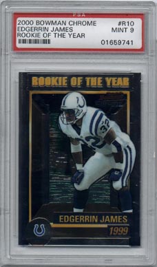 2000 Bowman Chrome Football #R10 Edgerrin James Rookie of the Year Mint PSA 9 COLTS NICE!!