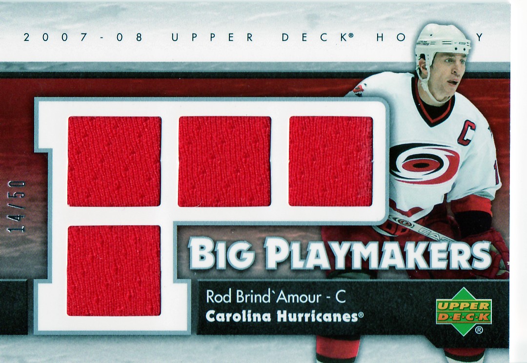 2007-08 Upper Deck Big Playmakers #BPRO Rod Brind'Amour