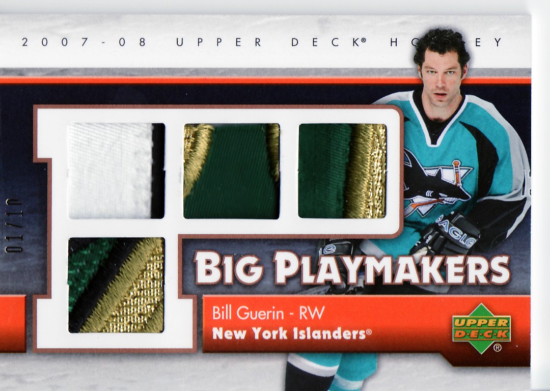 2007-08 Upper Deck Big Playmakers Patches #BPBG Bill Guerin