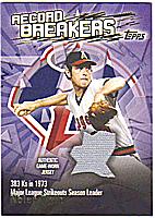 2003 Topps Record Breakers Relics #NR Nolan Ryan Uni A1