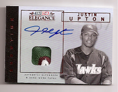 2007 TRISTAR Elegance Showtime Game Used Patch Autographs 25 #JU Justin Upton