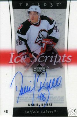 2005-06 Upper Deck Trilogy Ice Scripts #ISDB Daniel Briere