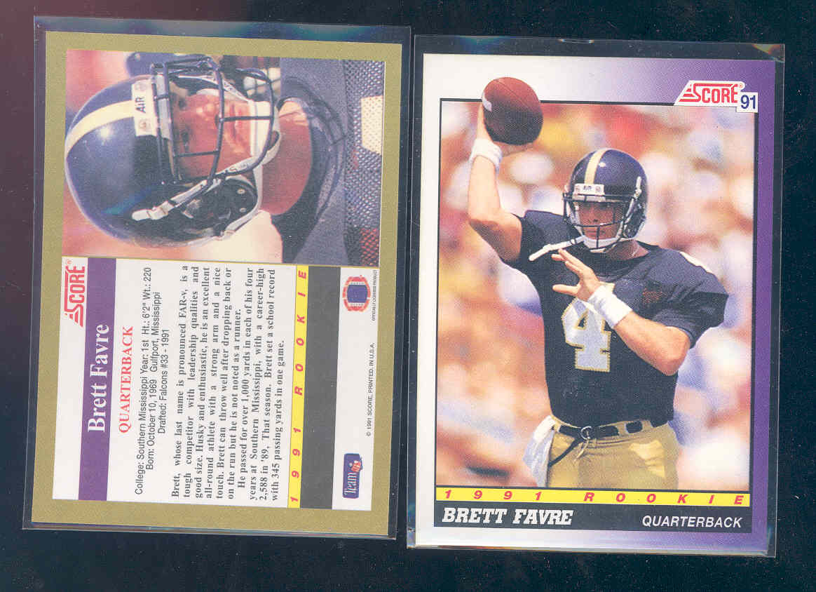 1991 Score #611 Brett Favre RC