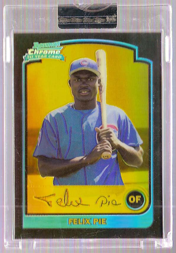 2003 Bowman Chrome Gold Refractors #327 Felix Pie