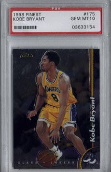 1998 Topps Finest Basketball #175 Kobe Bryant Gem Mint PSA 10