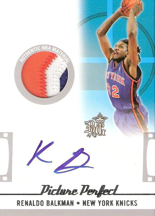 2006-07 Topps Big Game Picture Perfect Patches Autographs #RB Renaldo Balkman