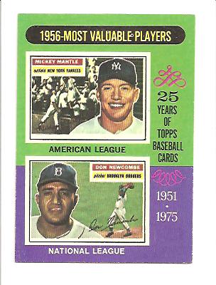 1975 Topps #194 Mickey Mantle/Don Newcombe MVP