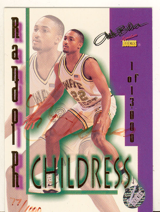 1995 Signature Rookies Autobilia Autographs #19 Randolph Childress